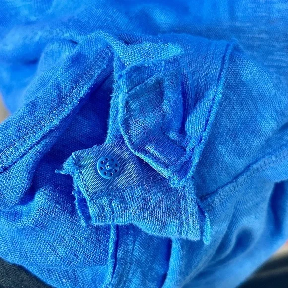 Free People Cotton-Linen Blend Bodysuit, Royal Blue Women’s Size Small, NWT - Picture 5 of 7